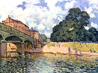 Bridge of Hampton Court, fine art canvas reproduction print