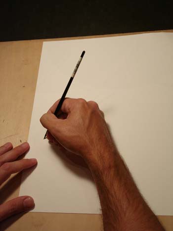 draw with arm not wrist, pen ink lesson