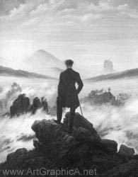 wanderer above the mist, caspar david friedrich