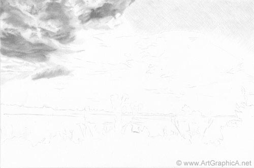 drawing clouds, art lesson online
