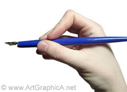 using a nib pen