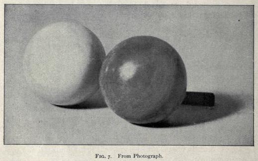 shading spheres, spheres of different colours, free art book, online art resources