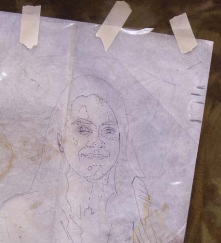 tracing paper, portrait likeness