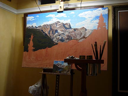 sierra mountains, art lesson