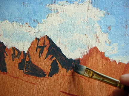 painting mountains