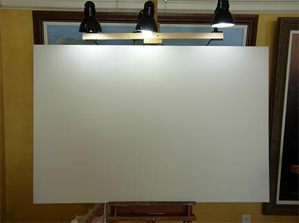 canvas preparation, stretched canvas