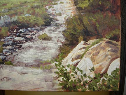 painting foliage, mountain painting