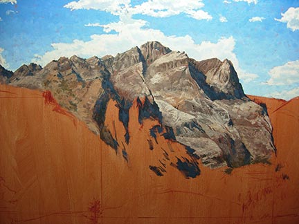 pintura montanhas