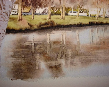 nz christchurch, watercolor