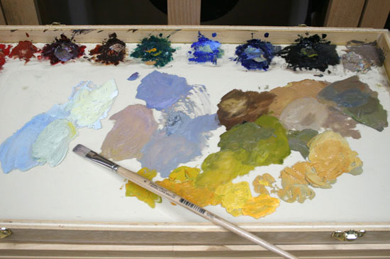 mixing oil colors