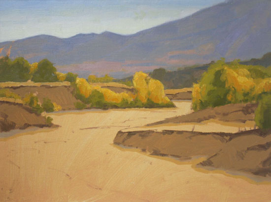 painting desert landscape, free oil painting lesson