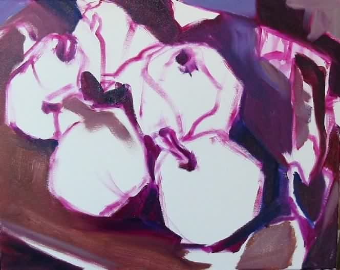 painting pears, oil painting demonstration, free painting instruction, fruit art