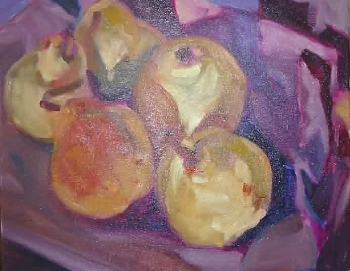 painting a pear, oil painting tutorial, free painting instruction, fruit art