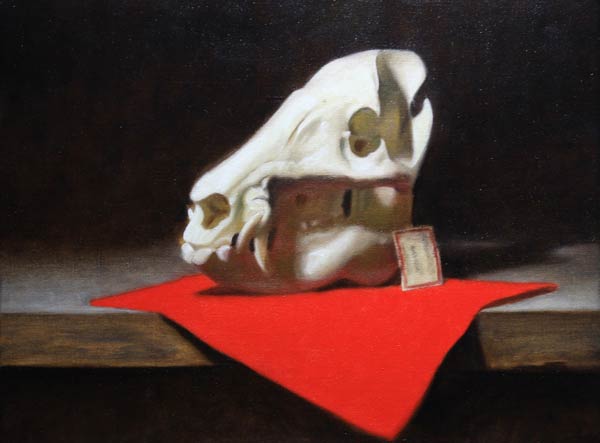 oil painting skull demo