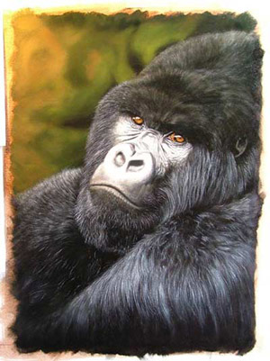 painting gorilla hair