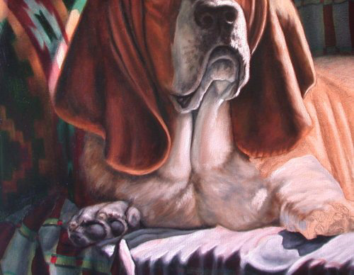 painting basset hounds