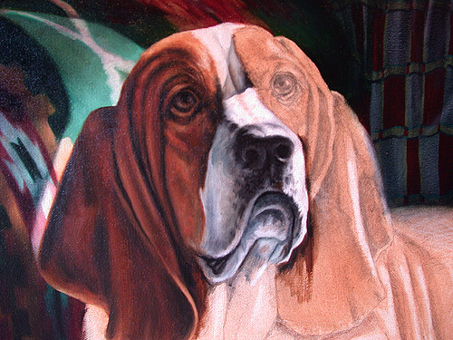 painting a basset hound