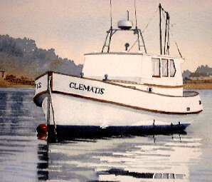 how to paint a boat, watercolor demo