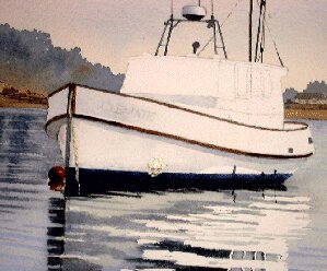 burnt umber, sienna, painting boat