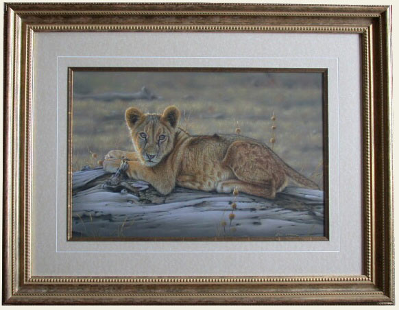 realistic lion cub painting