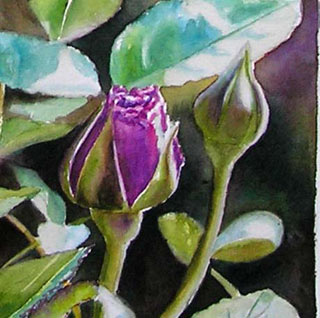 rose art, free watercolor tutorial, how to paint a rose