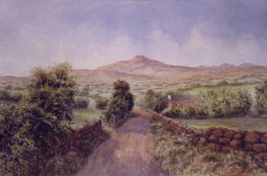 irish mountain watercolor lesson