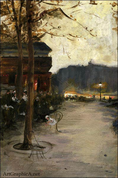 paris impressionism, gouache painting