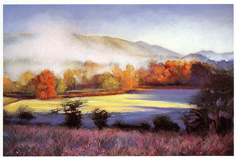 landscapes in pastel, art demonstration online, pastel tutorial