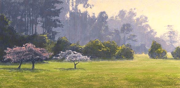 park in pastels