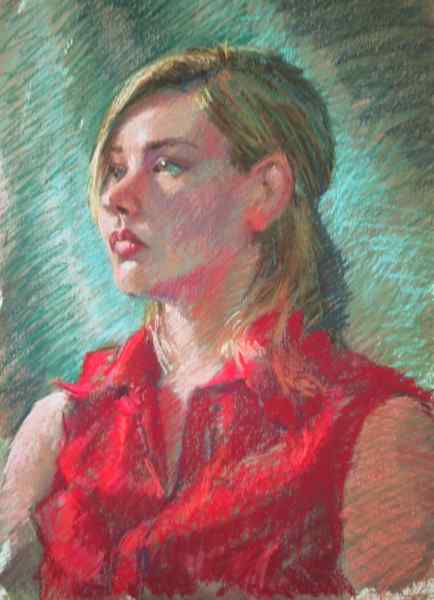 portrait in pastel