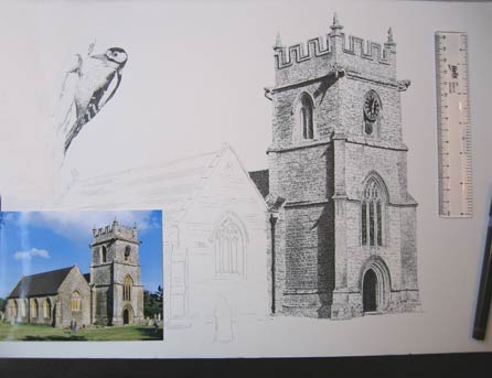 drawing a church