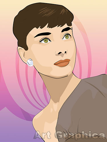 AUDREY HEPBURN art print, canvas, limited edition signed