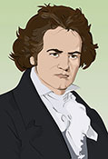 Ludwig Van Beethoven pop art, canvas print
