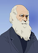 Charles Darwin limited edition print, pop art canvas