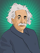 Albert Einstein pop art, canvas print