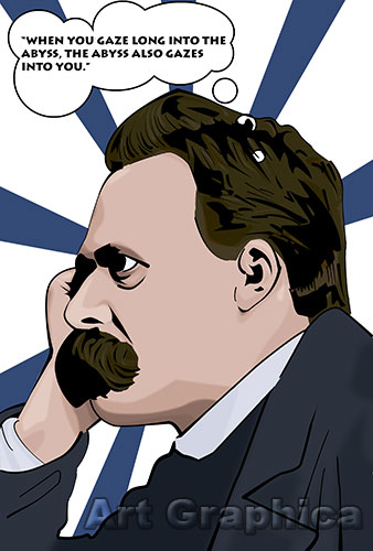 FRIEDRICH NIETZSCHE art print, canvas, limited edition signed