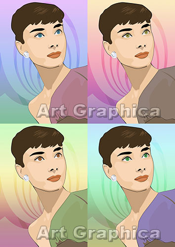 AUDREY HEPBURN pop art canvas