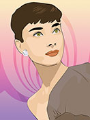 Audrey Hepburn pop art, canvas print