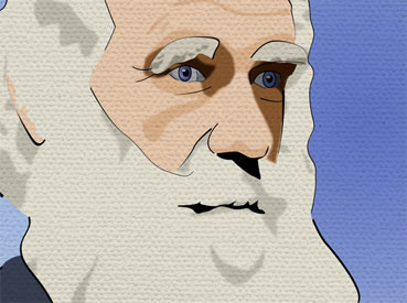 CHARLES DARWIN, pop art canvas print