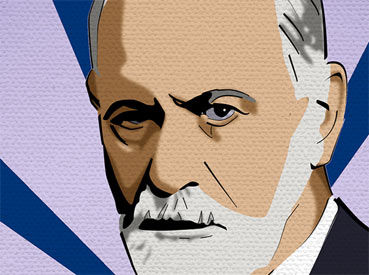 SIGMUND FREUD, pop art canvas print