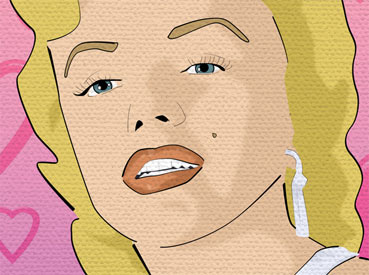 MARILYN MONROE, pop art canvas print