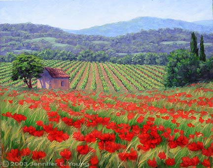 poppies, oil painting tutorial