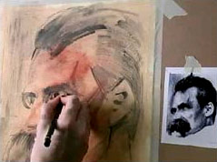drawing people, eyes, iris, pupil, tear duct, nietzsche block in - third stage