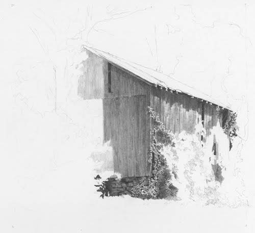 barn art, free pencil demo