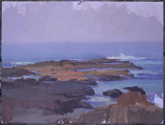 painting an ocean, oil painting lesson, alla prima, outdoor painting