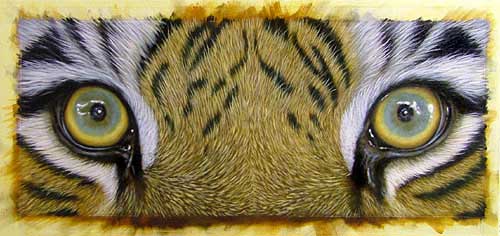 Tiger grátis de demonstração de pintura de arte