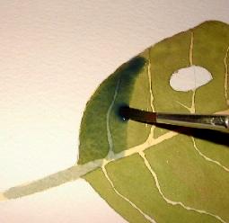 how to paint a leaf, free tutorial