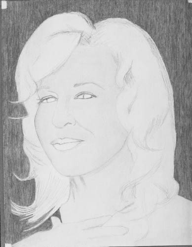 portrait demo, pencil celebrity portraits