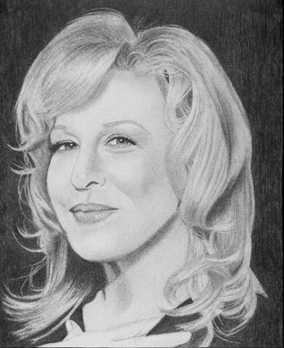 celebrity portrait art, bette midler