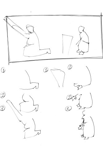 art demo in gesture sketching